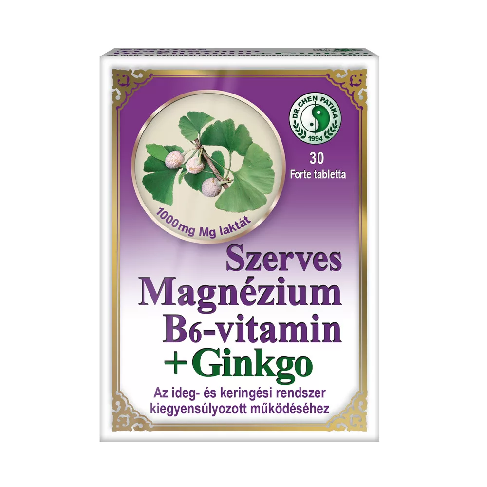 MAGNÉZIUM B6-VITAMIN + GINKGO TABLETTA