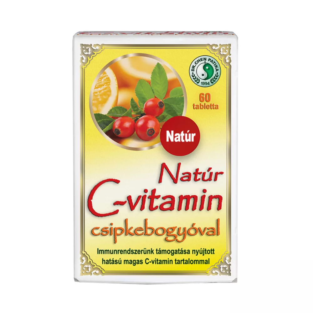 NATÚR C-VITAMIN 1500mg TABLETTA CSIPKEBOGYÓVAL 60X