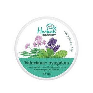 HERBALPRODUKT VALERIANA+ nyugalom tabletta