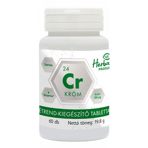 HerbalProdukt Szerves Króm 250µg étrend-kiegészítő tabletta